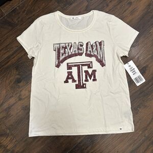 ‘47 Texas A&M Women’s Tshirt Large Gig ‘Em NWT Scoop Neck
